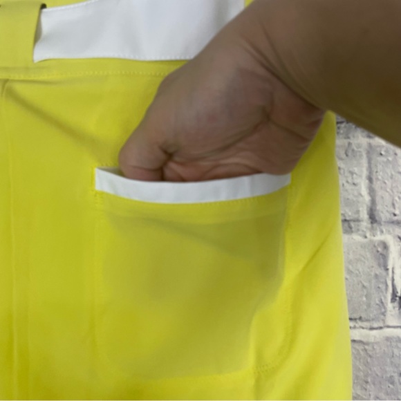 Nike Golf Tour Performance Convertible Golf Skirt Skort Shorts Yellow White 6 - Picture 10 of 15
